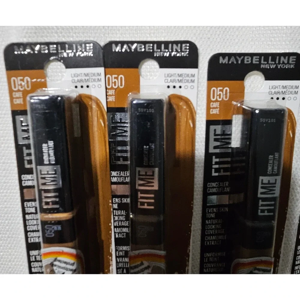 Maybelline Fit Me Concealer 050 Cafe & Instant Age Rewind‎ Eraser 140 Bundle 5pc